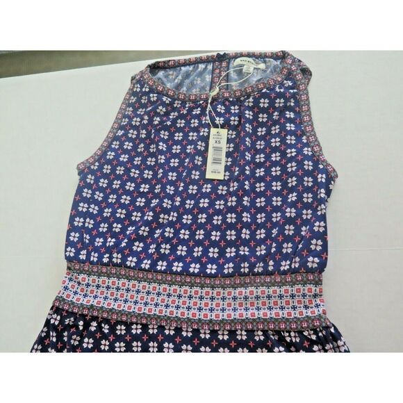 Max Studio 6903W69 Maxi Dress Size XSmall Sleeveless Navy Print NWT $98 - Picture 4 of 10